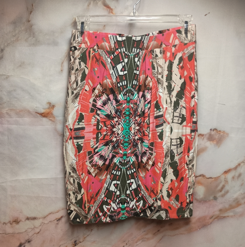 Anthropologie Maeve Abstract Wrap‎ Skirt